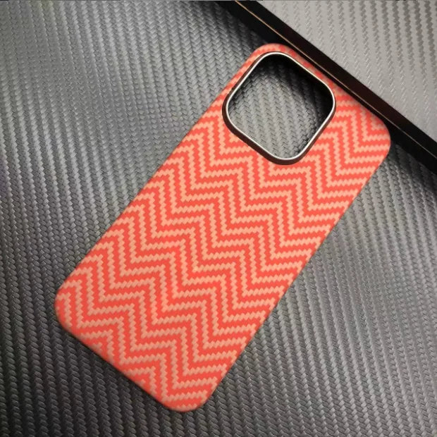 Low MOQ 1pcs Slim and Lightweight Aramid Carbon Fiber case for for iPhone 14 Cover Phone case Twill Carbon Fiber and Metal Frame