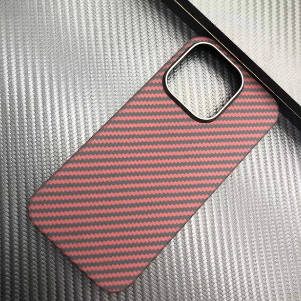 Low MOQ 1pcs Slim and Lightweight Aramid Carbon Fiber case for for iPhone 14 Cover Phone case Twill Carbon Fiber and Metal Frame