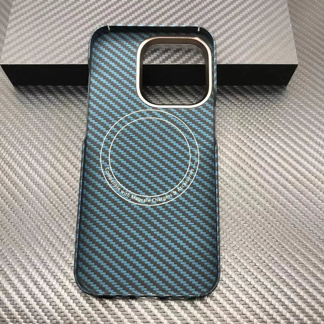 Low MOQ 1pcs Slim and Lightweight Aramid Carbon Fiber case for for iPhone 14 Cover Phone case Twill Carbon Fiber and Metal Frame