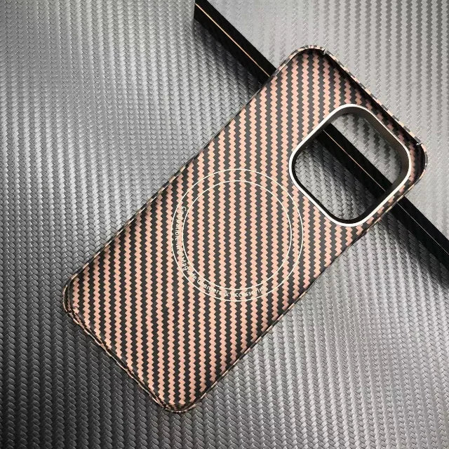 Low MOQ 1pcs Slim and Lightweight Aramid Carbon Fiber case for for iPhone 14 Cover Phone case Twill Carbon Fiber and Metal Frame
