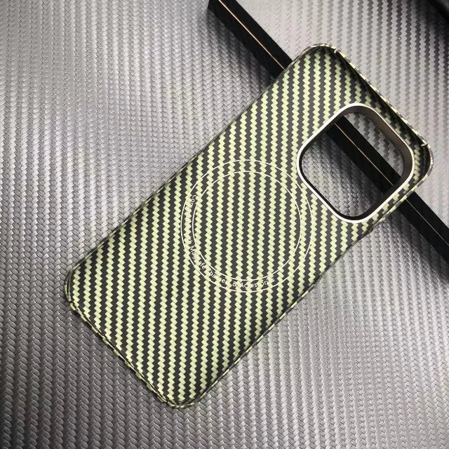 Low MOQ 1pcs Slim and Lightweight Aramid Carbon Fiber case for for iPhone 14 Cover Phone case Twill Carbon Fiber and Metal Frame