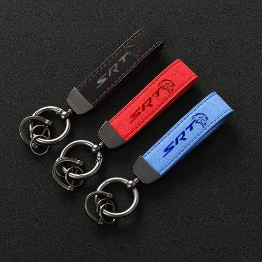 SRT Leather Car Keychain