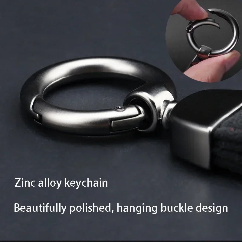 Suede Leather Car Keychain Business Gift with Logo Keyring Accessories For SRT 4 6 8 10 for Dodge Ram 1500 Dart SRT Journey