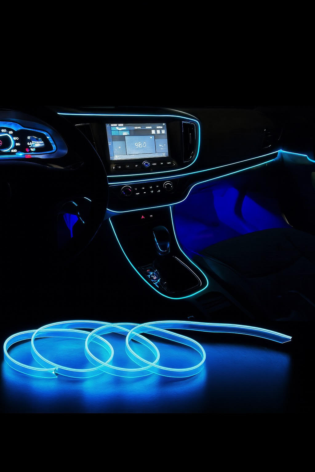 Car Fiber Optic Ambient Light Modified Car Interior Cool Light APP Rhythm Light