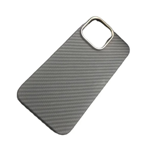 Low MOQ 1pcs Slim and Lightweight Aramid Carbon Fiber case for for iPhone 14 Cover Phone case Twill Carbon Fiber and Metal Frame